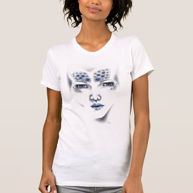 Fröken Universum Utomjording Dam Sci-fi Fantasy Sk Tee Shirt (Framsida)
