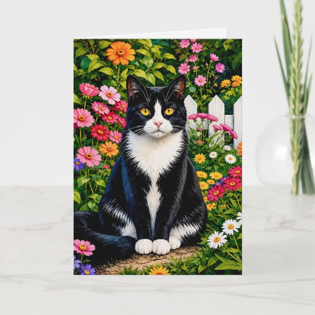 Fröken Zina ,katt  Kort (Framsida)