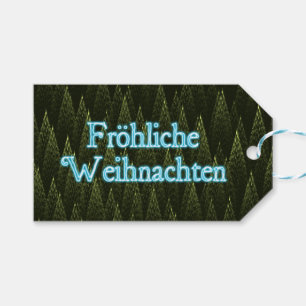 Froliche Weihnachten - Conifers Presentetikett