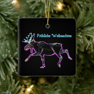 Froliche Weihnachten - Electric Moose Julgransprydnad Keramik
