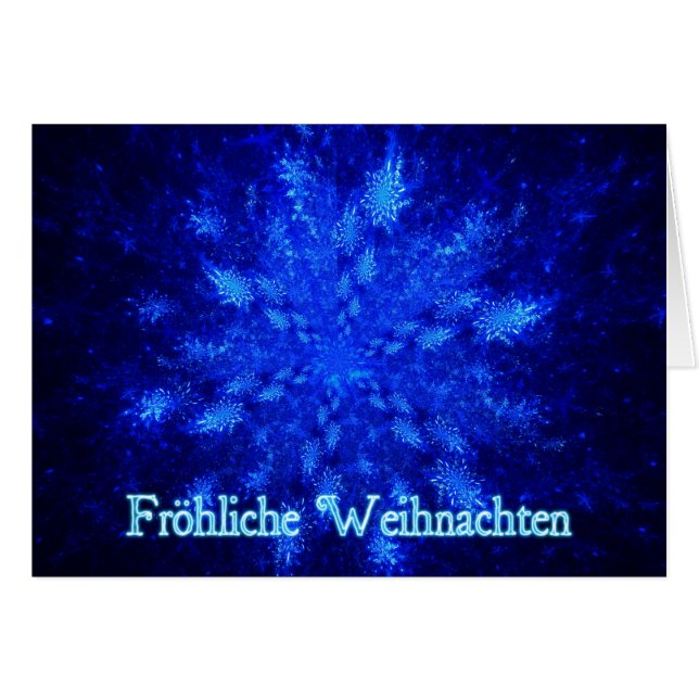 Froliche Weihnachten - Snowburst Hälsningskort (Framsidan Horizontal)