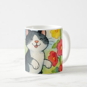 Frolickande Land-katter i Garden Kaffemugg
