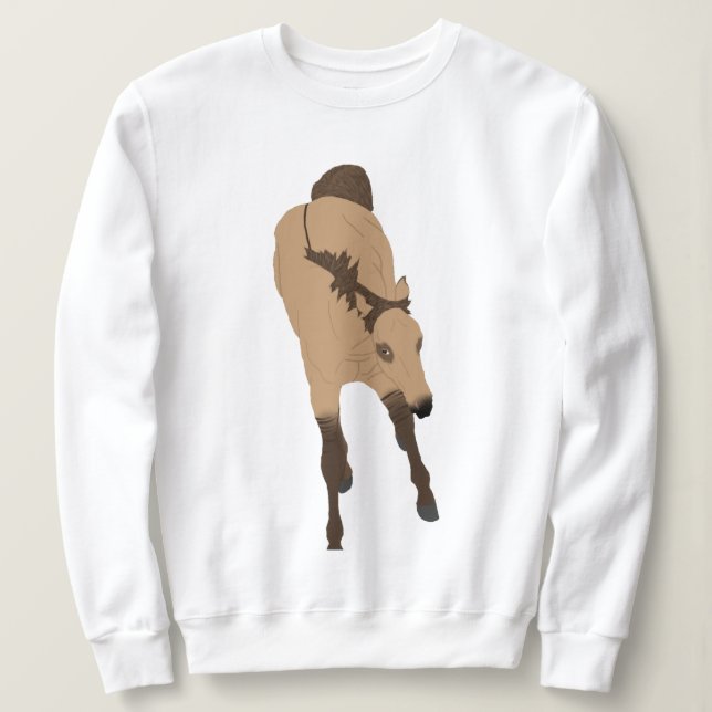 Frolicking Dun Horse T-shirt (Design framsida)