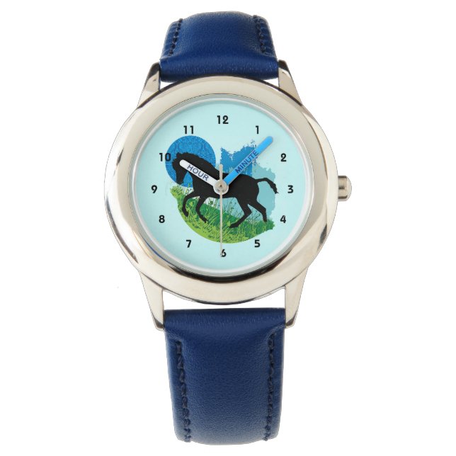 Frolicking Horse Design Watch Armbandsur (Framsida)