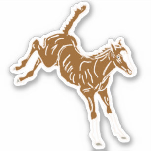 Frolicking Horse Foal - Transp Uni-färg anpassning Klistermärken