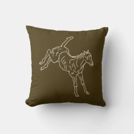 Frolicking Horse Foal - transparent linje. Kudde