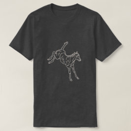 Frolicking Horse Foal - transparent linje. T Shirt