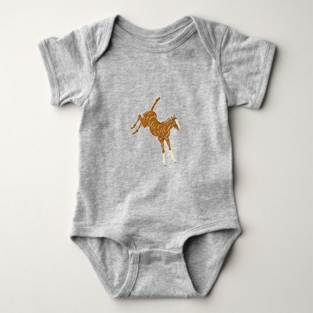 Frolicking Horse Foal - transparent multi-färg. T Shirt (Framsida)