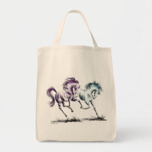 Frolicking Racing Wild Horses Tygkasse