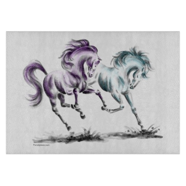 Frolicking Tävla Vild Horses (Framsidan)