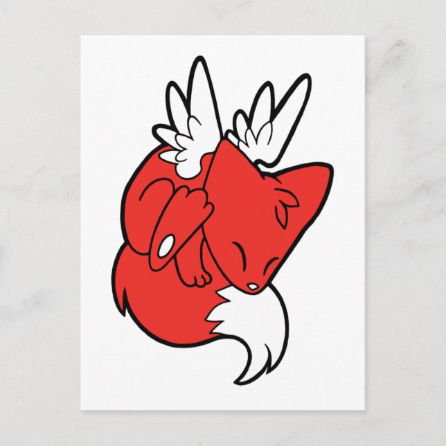 Frolicsome Flies Fox Vykort (Framsida)