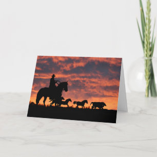 From Across the Miles Cowboy Birthday Card Kort