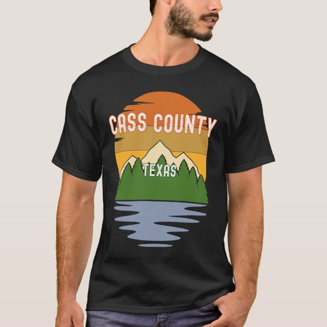 From Cass County Texas Vintage Sunset T Shirt (Framsida)