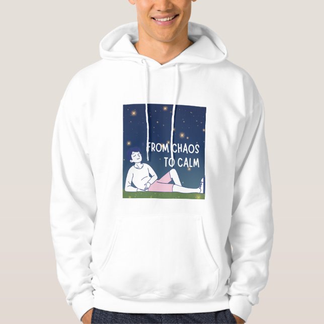 From Chaos to Calm – Emotional Healing Artwork Hoodie (Framsida)