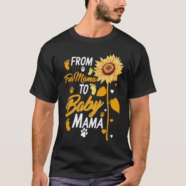 From Fur Mama To Baby New Mom Pregnancy Baby Showe T Shirt (Framsida)