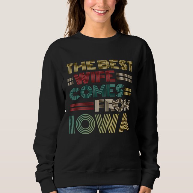 From Husband The Best Wife Comes From Iowa T Shirt (Framsida)