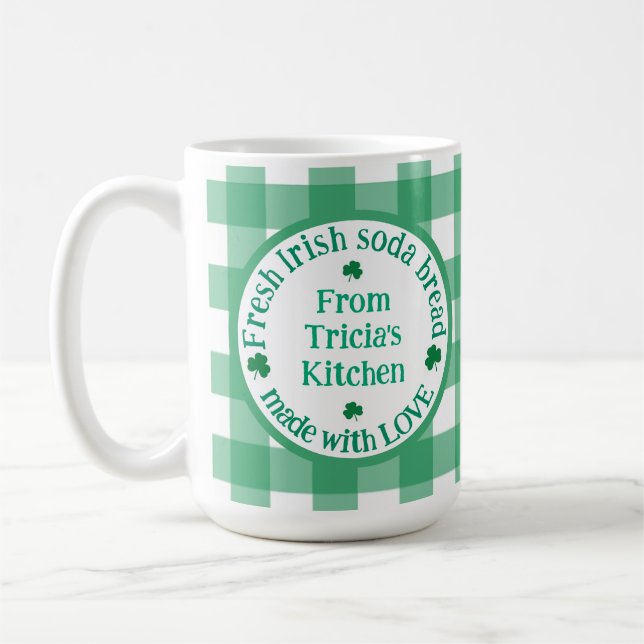 From NAME Kitchen with Love Irish Green Check  Kaffemugg (Vänster)