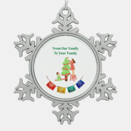 From Our Family to Your Family  Snöflinga Pewter Julgransprydnad