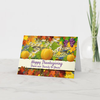From our Family to Yours, Thanksgiving Kort