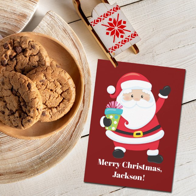 From Santa Red Personalized Kids Christmas Kort (Skapare uppladdad)