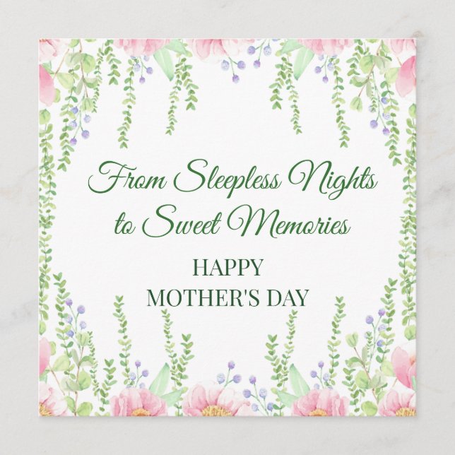 From Sleepless Nights to Sweet Memories - Card Inbjudningar (Framsida)