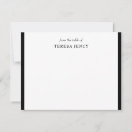 From the Desk Of | Classic Black and White Design Anteckningskort