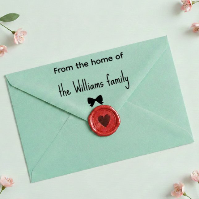 From the Home of Custom Family Address Stamp Självfärgande Stämpel (Skapare uppladdad)