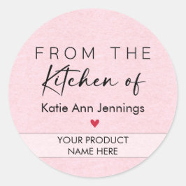 From the Kitchen of Stickers Custom Product Labels Runt Klistermärke