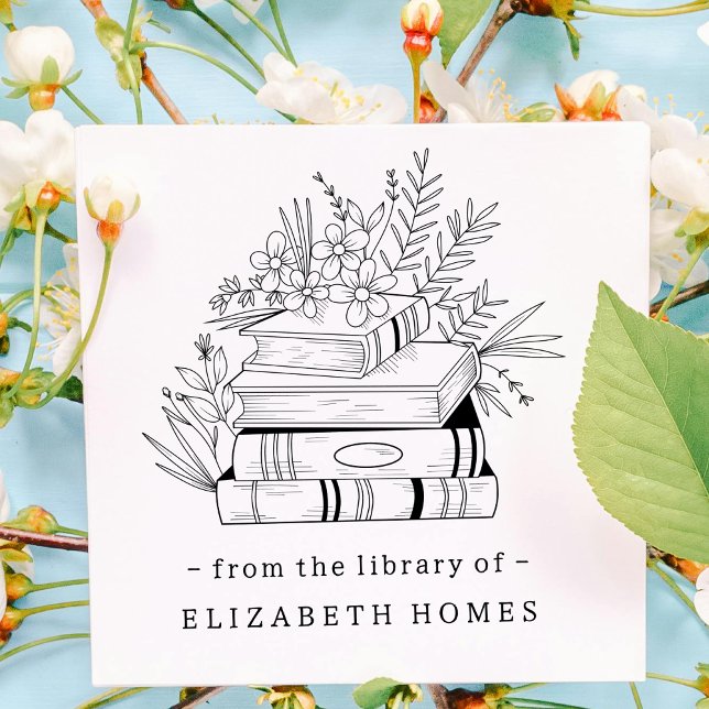 From the Library of Custom Quote Books and Flower Stämpel (Skapare uppladdad)