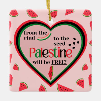 From the Rind to the Seed Palestine will be Free! Julgransprydnad Keramik