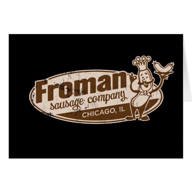 Froman korv co chicago illinois hälsningskort (Framsidan Horizontal)