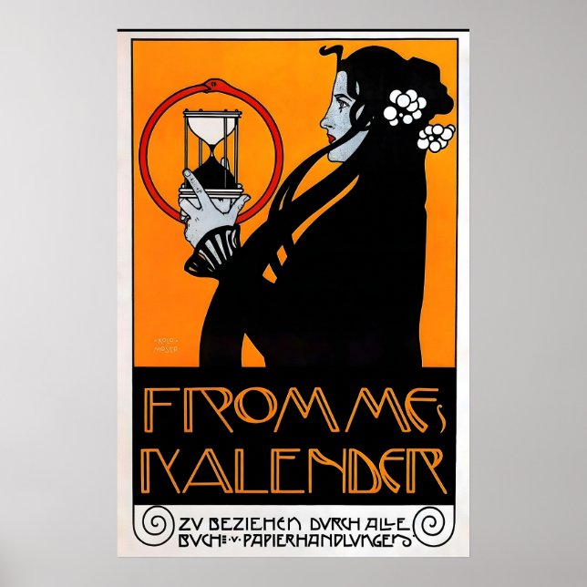 Fromme's Kalender 1899 POSTER TRYCK A5A1 Vintage (Framsidan)
