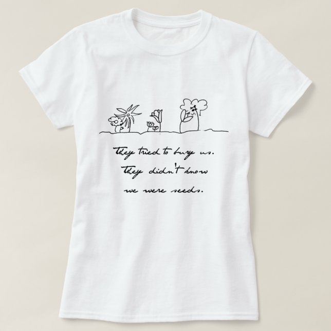 Frön och blommor t shirt (Design framsida)