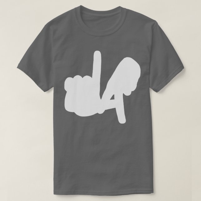 Front and Back LA Händer Silhouette White T Shirt (Design framsida)