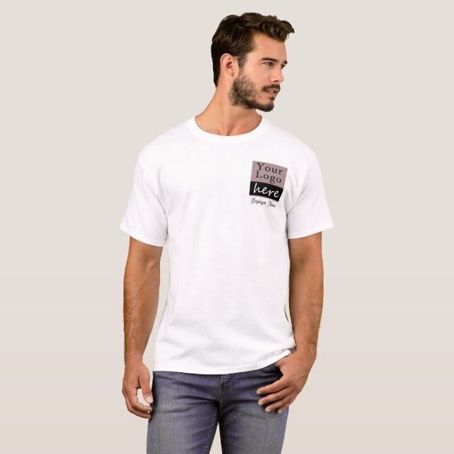 Front and Back Your Logo Event T Shirt (Hel framsida)