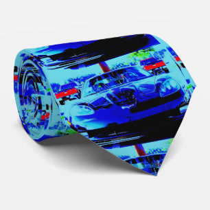 Front avslutar och huvan av en svart & slösar slips