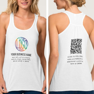Front Back Anpassningsbar Prated Business Logotyp Linne Med Racerback