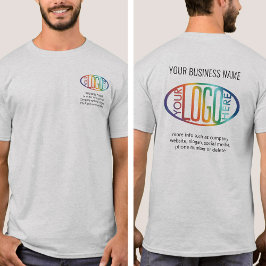 Front Back Anpassningsbar Prated Business Logotyp  T Shirt