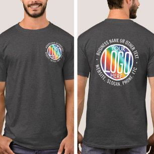 Front Back Anpassningsbar Prated Company Logotyp B T Shirt