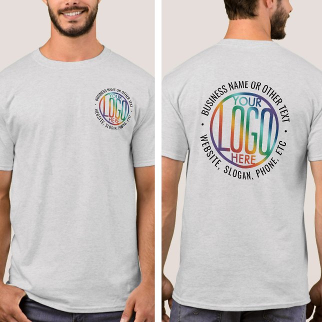 Front Back-Anpassningsbar utskriven enkel Logotyp  T Shirt (Skapare uppladdad)