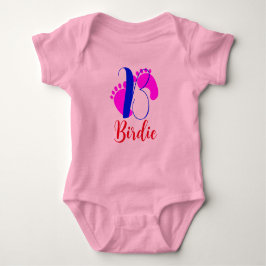 Front & Back Design - nyfödd Brev & Namn Girl T Shirt