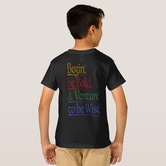 Front & Back - Magic Horace Quote Kids T-Shirt (Hel baksida)