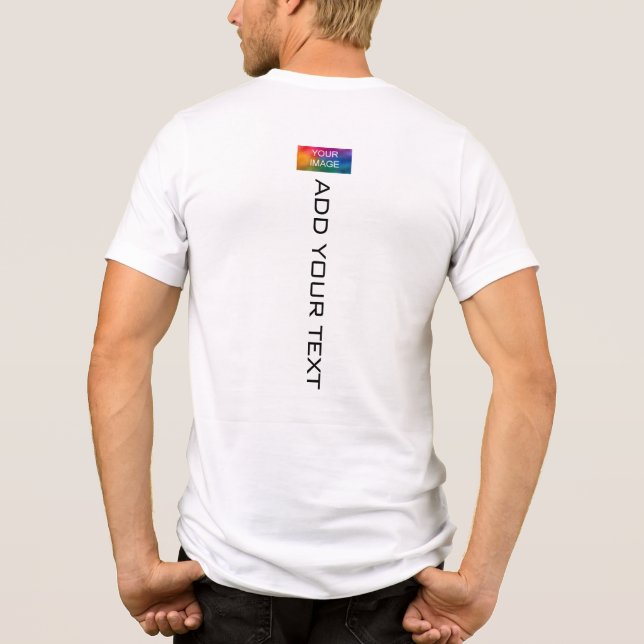 Front & Back Print Anpassningsbar Company Logotyp  T Shirt (Baksida)