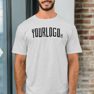Front +back print Business logotyp Modern varumärk T Shirt