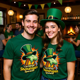 Front / back print Certified Shenanigan Specialist T Shirt