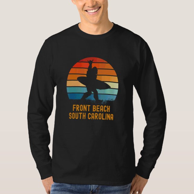 Front Beach South Carolina Sasquatch Souvenir T Shirt (Framsida)