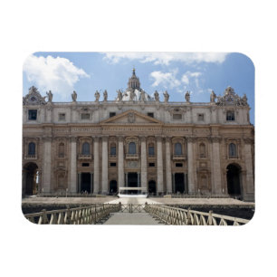 Front beskådar av Sts Peter Basilica, Vatican. Magnet