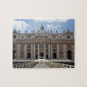 Front beskådar av Sts Peter Basilica, Vatican. Pussel
