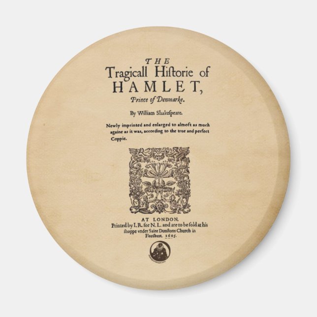 Front Biet till Hamlet Quarto (1605 version) Magnet (Framsidan)