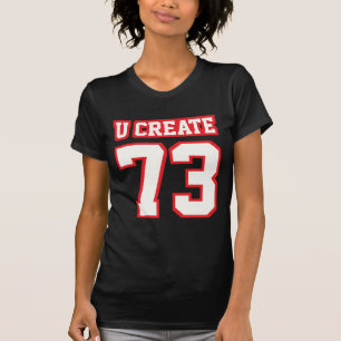 Front BLACK WHITE RED Womens Bella Favorite Jersey T Shirt